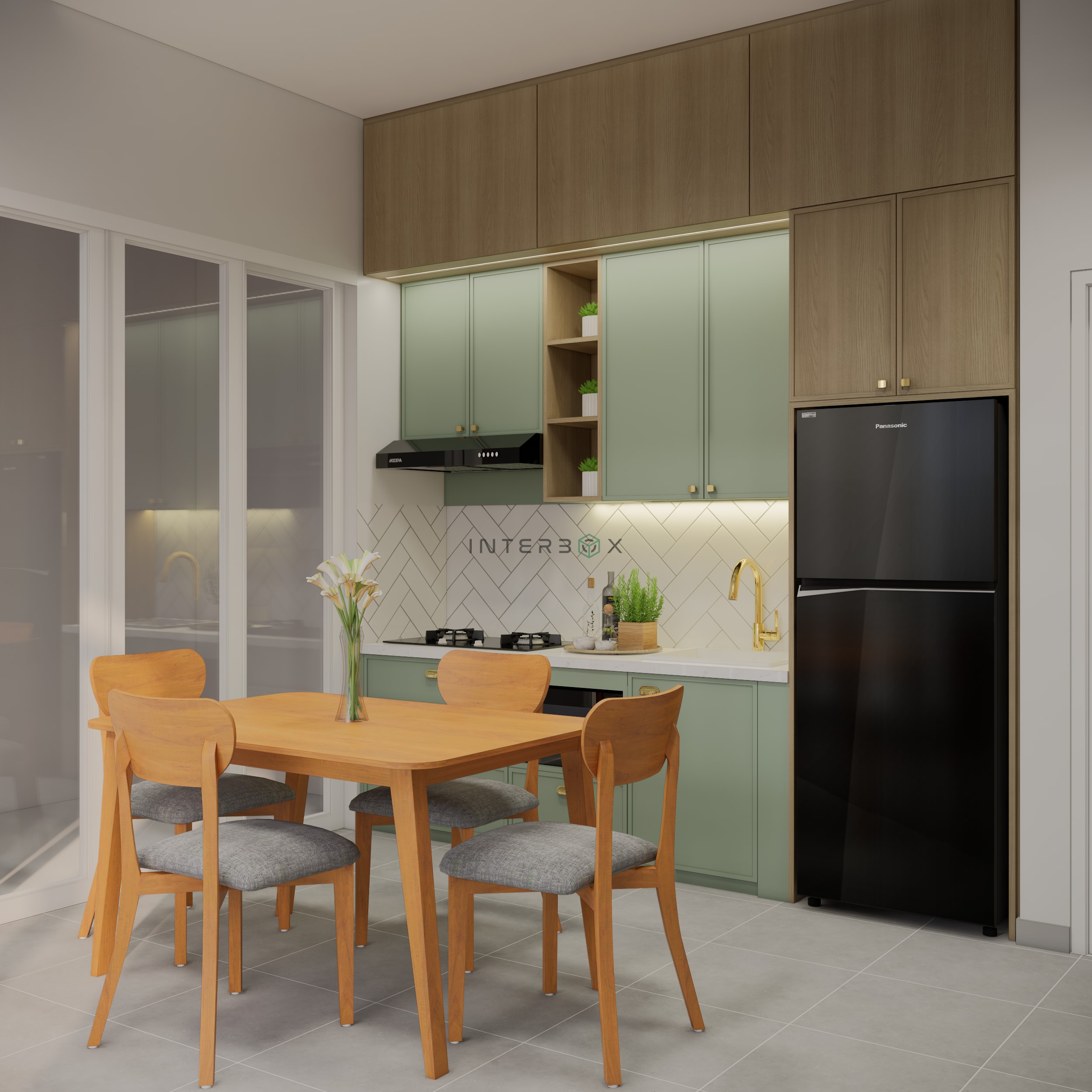 Japandi Patry With Sage green