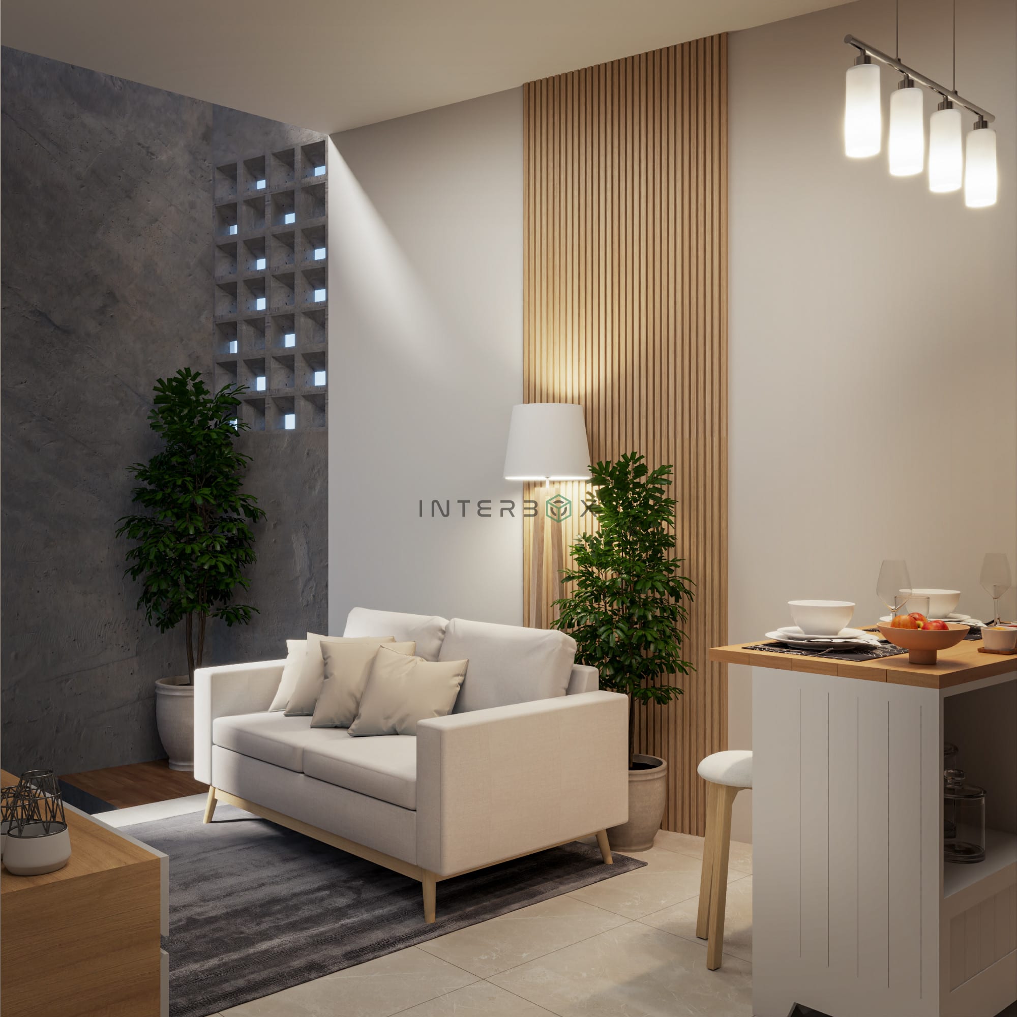 Living Room with Pantry