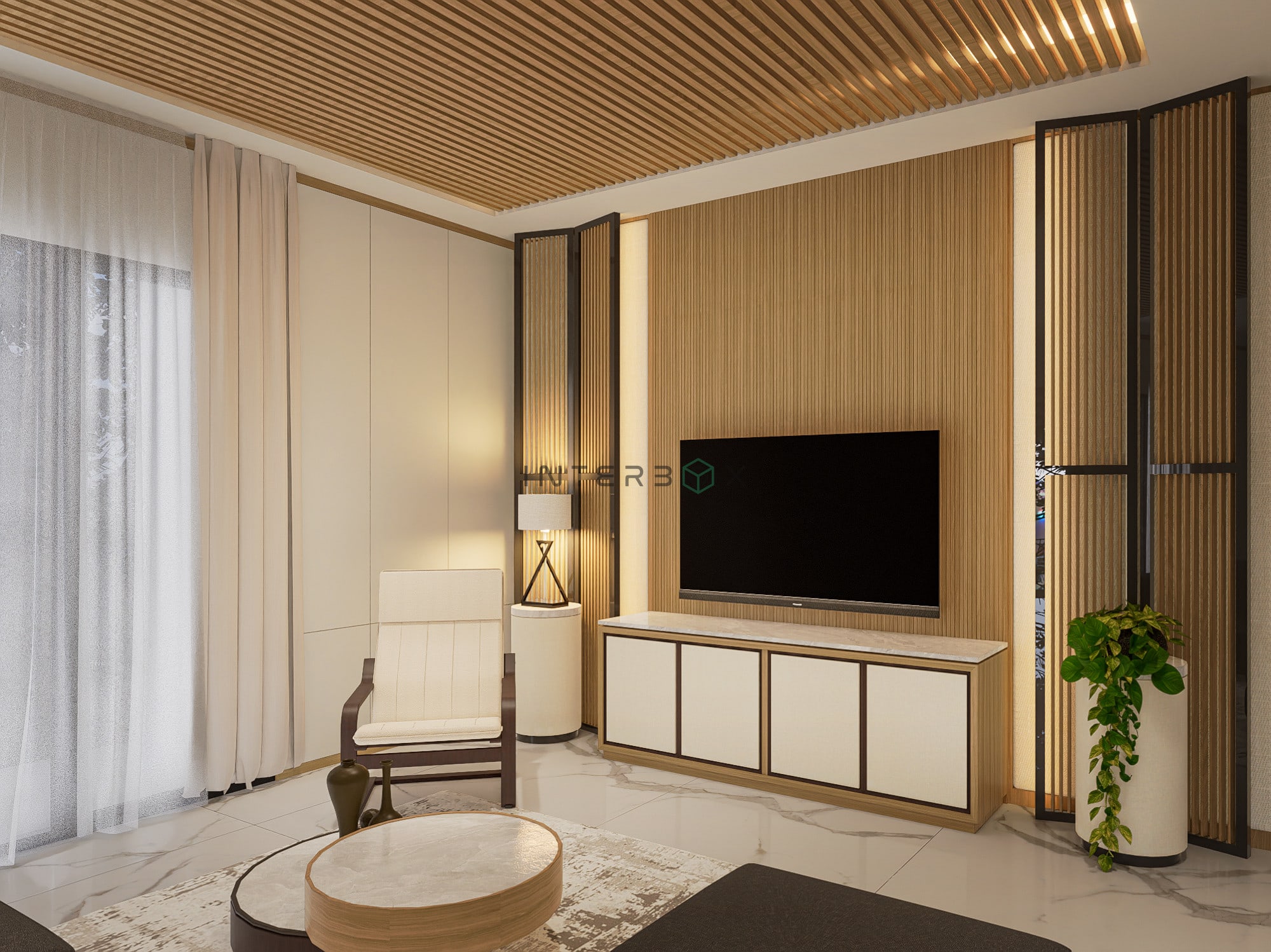 Japandi Bold Living Room