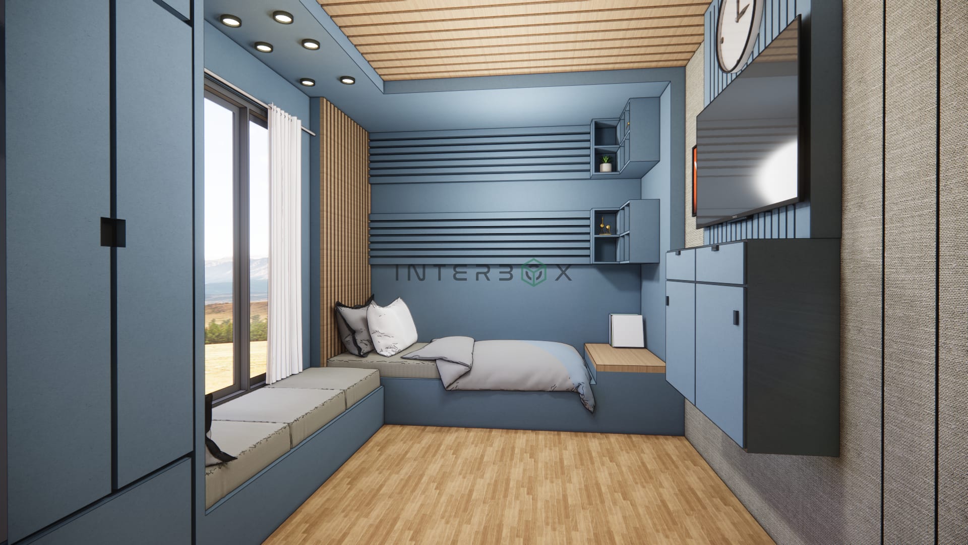 Reading Couch and Muffled Bedroom